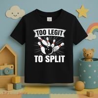 Too Legit To Split Funny Retro Team Bowler Bowling Toddler T-Shirt thumb 3