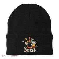 Too Legit To Split Retro Bowling Funny Bowler Bowling Team Beanie thumb 0