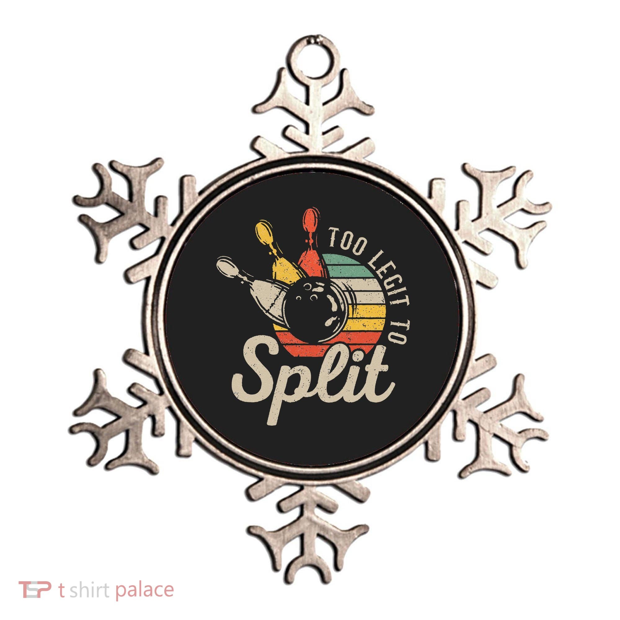 Too Legit To Split Retro Bowling Funny Bowler Bowling Team Ornament