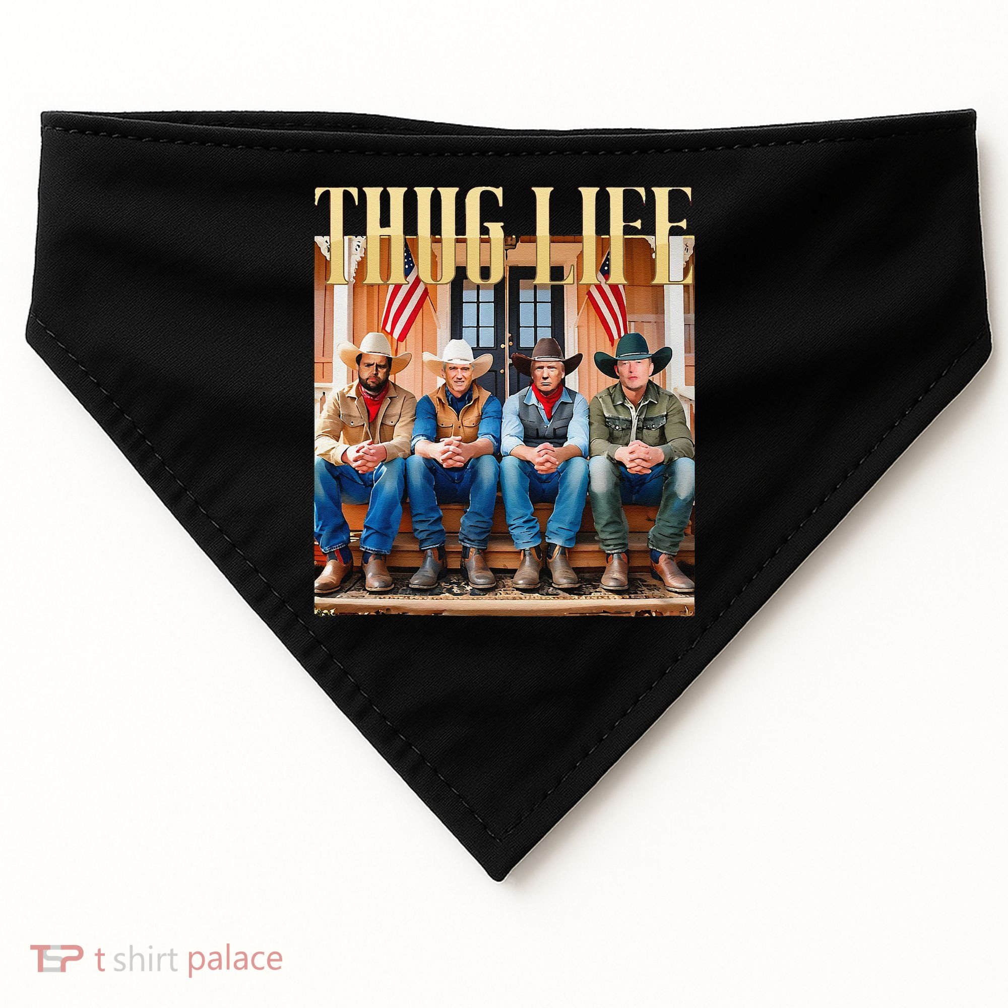 Thug Life Trump Vance Kennedy Elon USA-Made Doggie Bandana