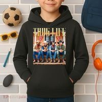 Thug Life Trump Vance Kennedy Elon Kids Hoodie thumb 2