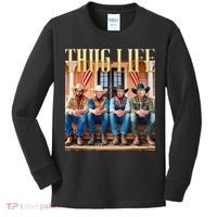 Thug Life Trump Vance Kennedy Elon Kids Long Sleeve Shirt thumb 0