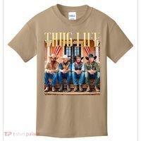 Thug Life Trump Vance Kennedy Elon Kids T-Shirt thumb 0