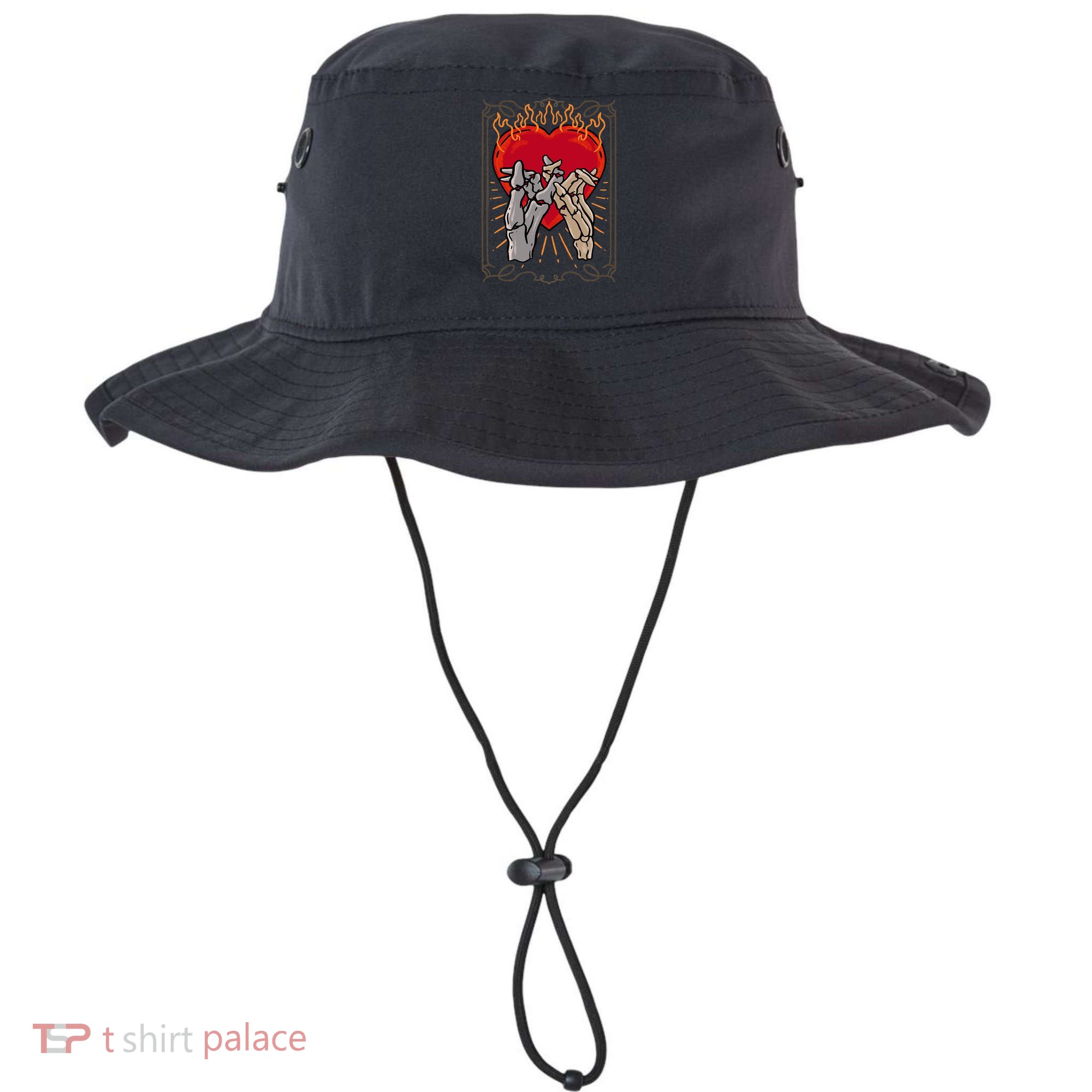 The Lovers Tarot Card Skeleton Gothic Heart Occult Goth Bucket Hat
