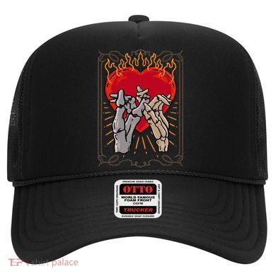 The Lovers Tarot Card Skeleton Gothic Heart Occult Goth Hat