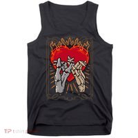 The Lovers Tarot Card Skeleton Gothic Heart Occult Goth Tank Top thumb 0
