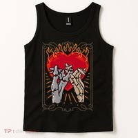 The Lovers Tarot Card Skeleton Gothic Heart Occult Goth Tank Top thumb 2