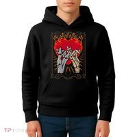 The Lovers Tarot Card Skeleton Gothic Heart Occult Goth Kids Hoodie thumb 4