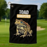Toads Lovers Toad Whisperer Golf Towel thumb 1