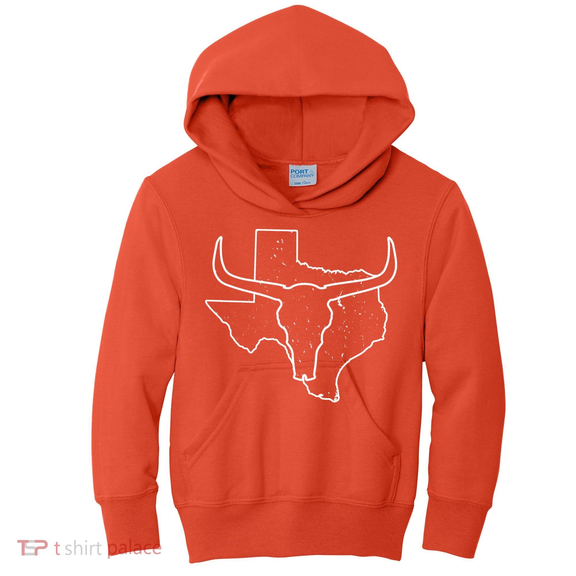 Texas Bull Horns Kids Hoodie