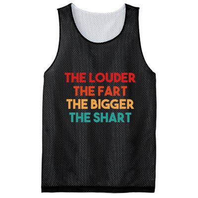 The Louder The Fart The Bigger The Shart Mesh Reversible Basketball Jersey Tank