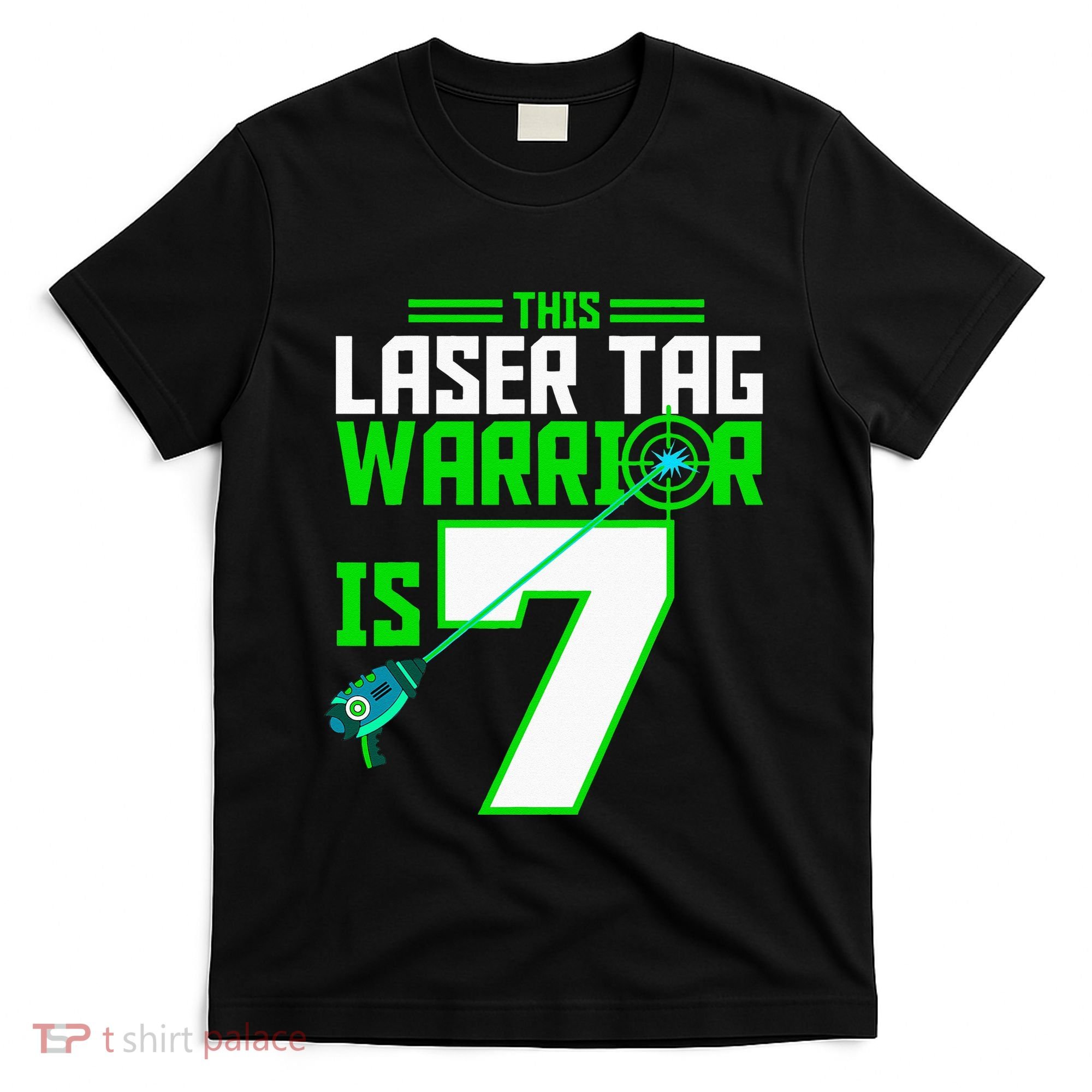 This Laser Tag Warrior Is 7 Gaming Birthday Party T-Shirt