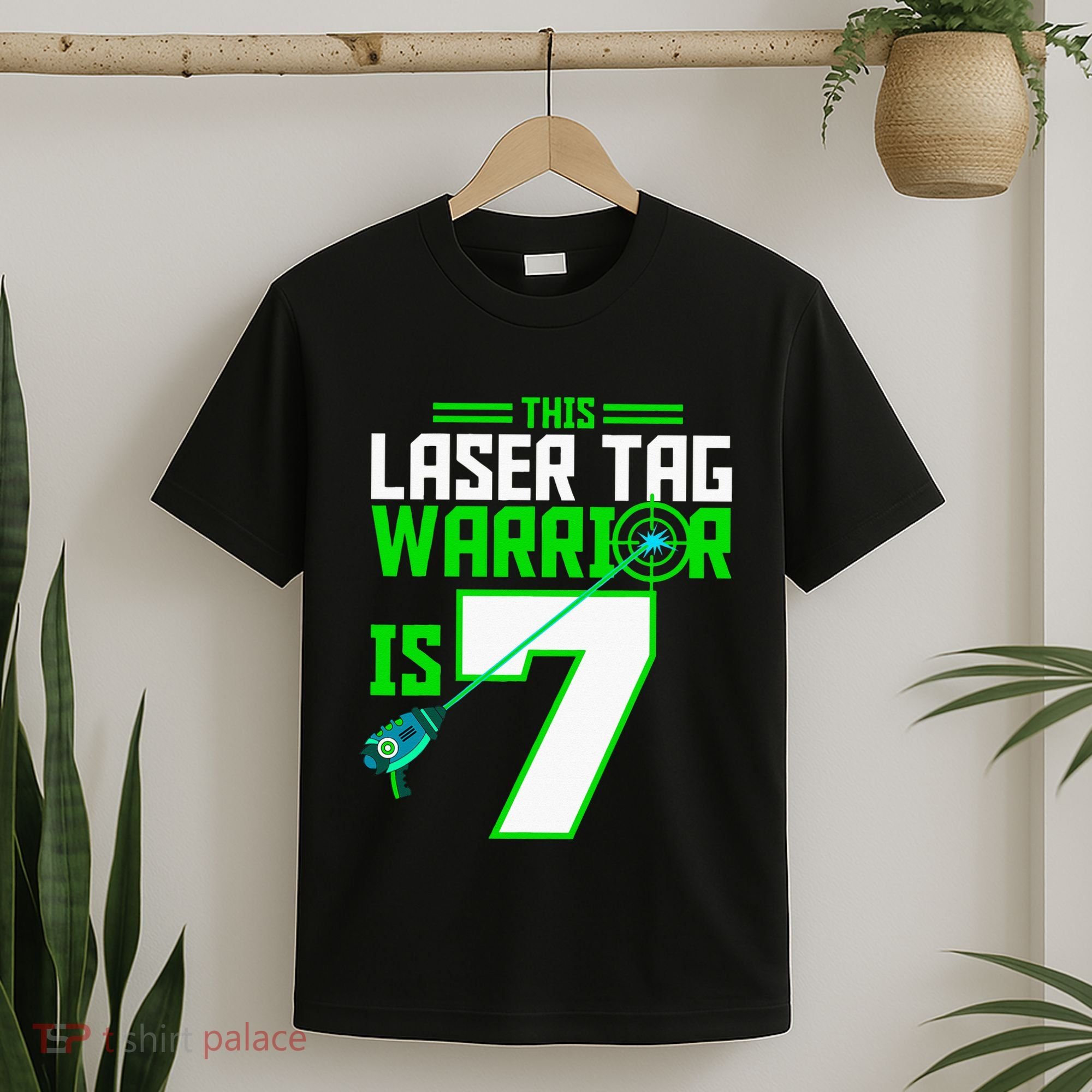 This Laser Tag Warrior Is 7 Gaming Birthday Party T-Shirt