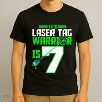 This Laser Tag Warrior Is 7 Gaming Birthday Party T-Shirt thumb 3