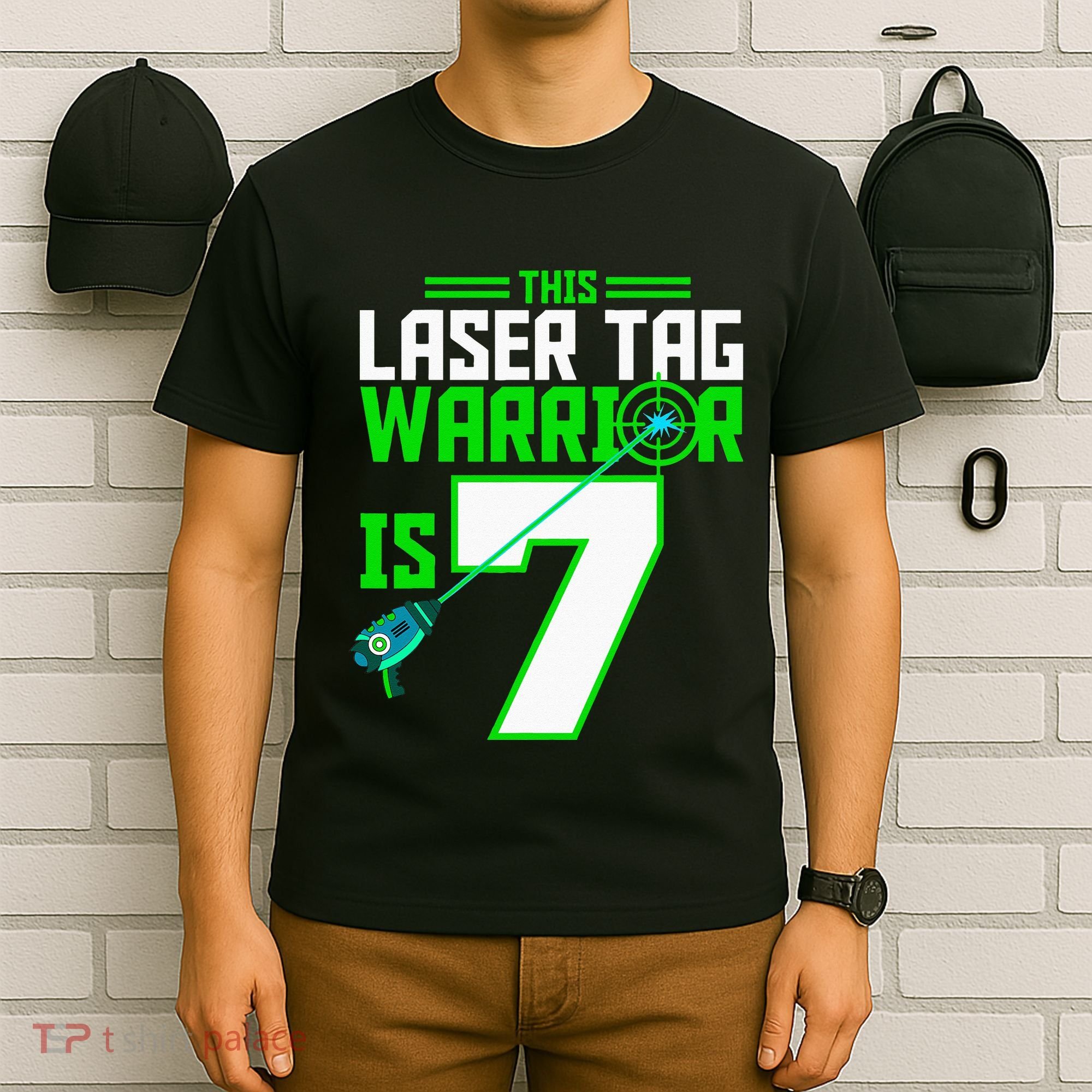 This Laser Tag Warrior Is 7 Gaming Birthday Party T-Shirt