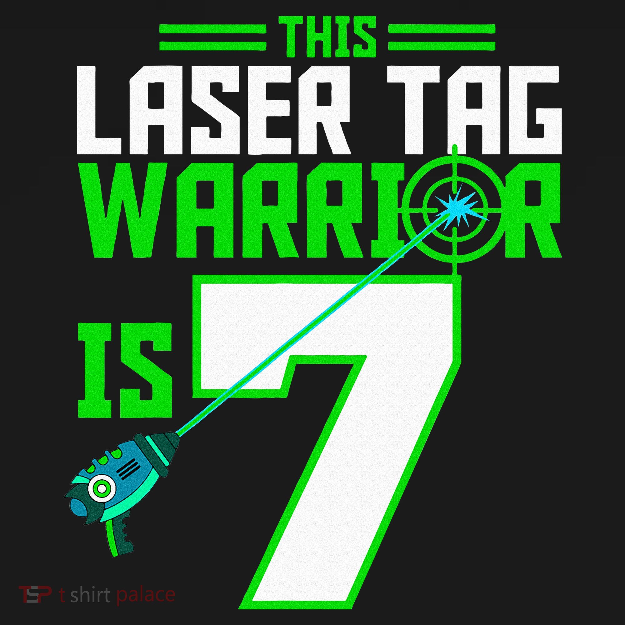This Laser Tag Warrior Is 7 Gaming Birthday Party T-Shirt
