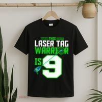 This Laser Tag Warrior Is 9 Gaming Birthday Party T-Shirt thumb 2