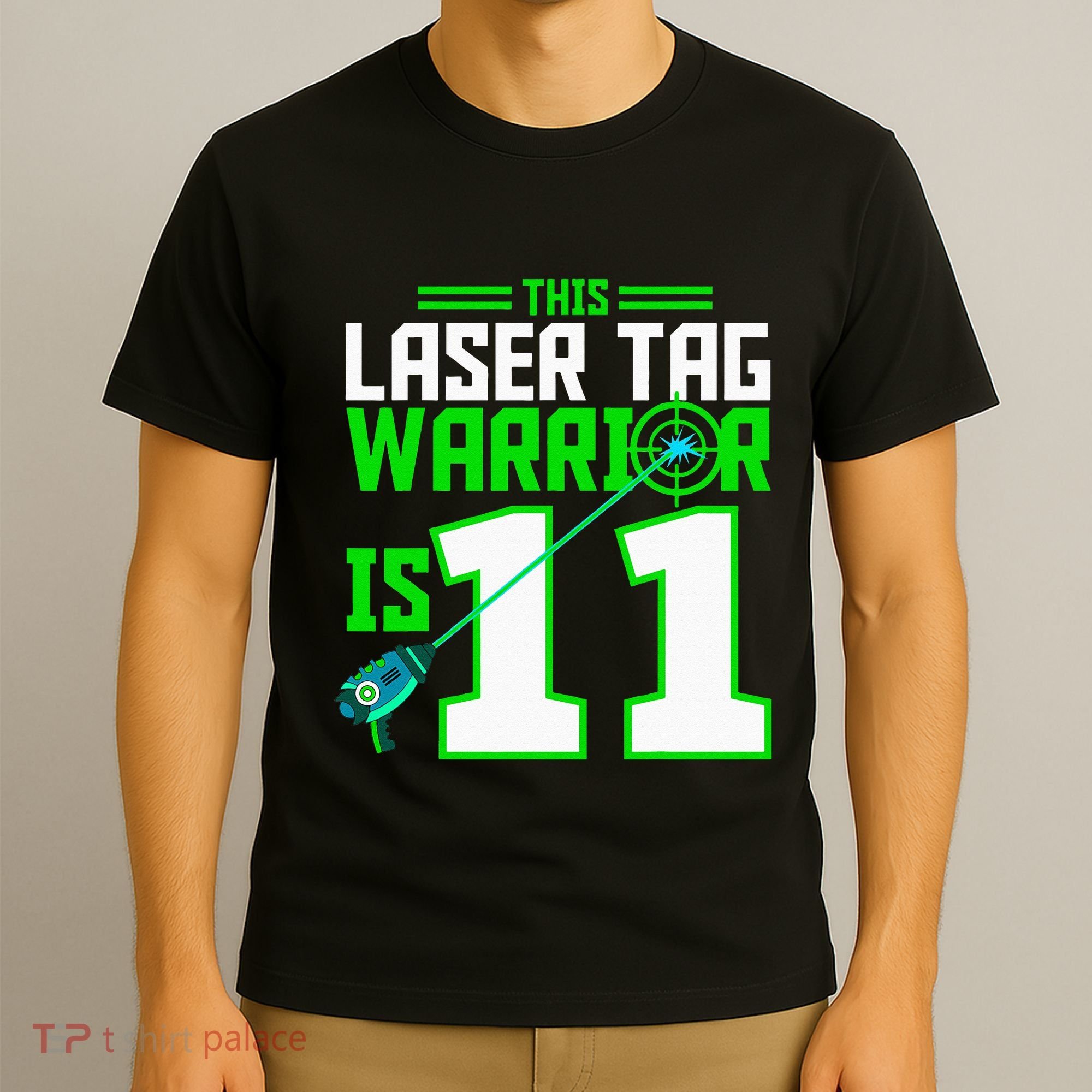 This Laser Tag Warrior Is 11 Gaming Birthday Party T-Shirt