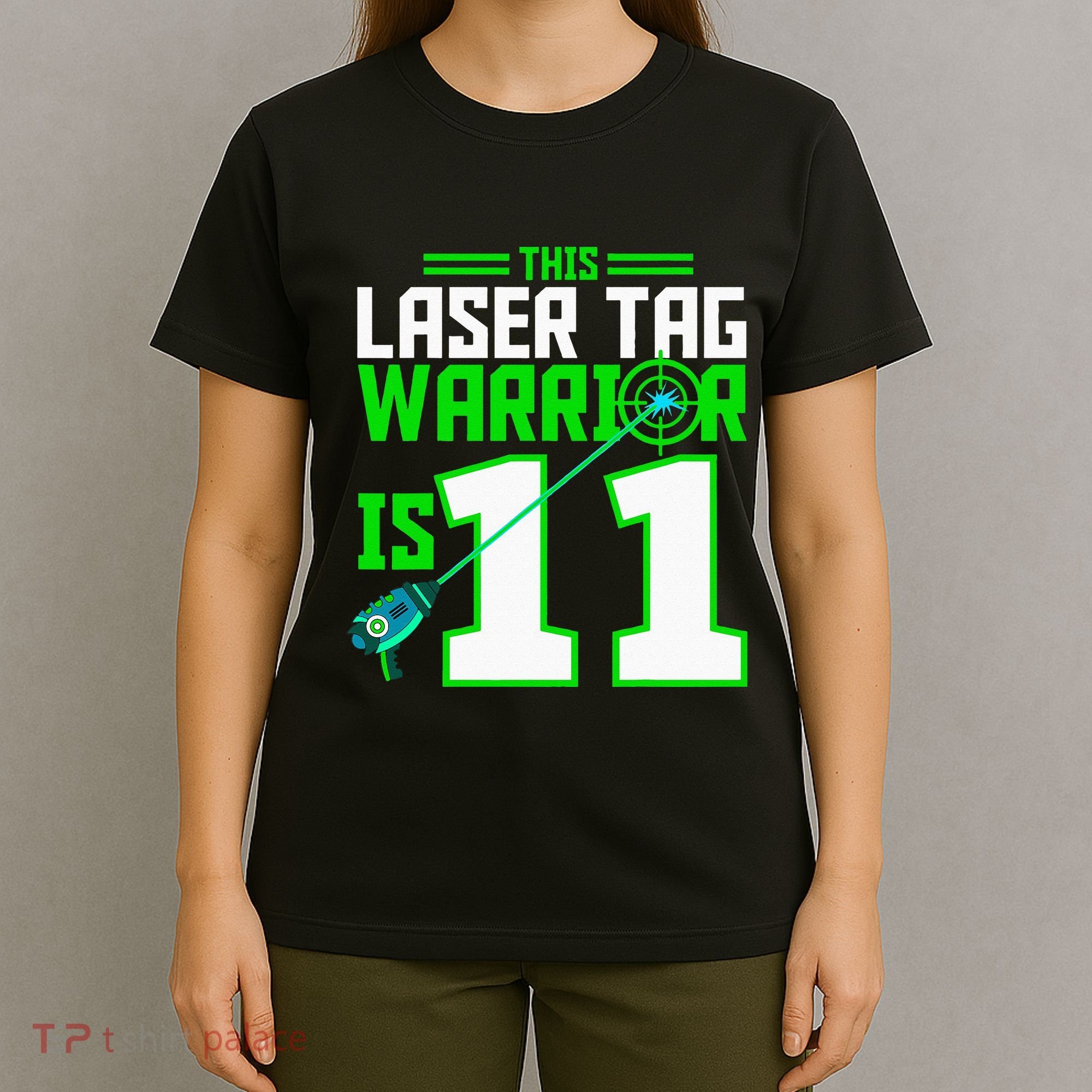 This Laser Tag Warrior Is 11 Gaming Birthday Party T-Shirt