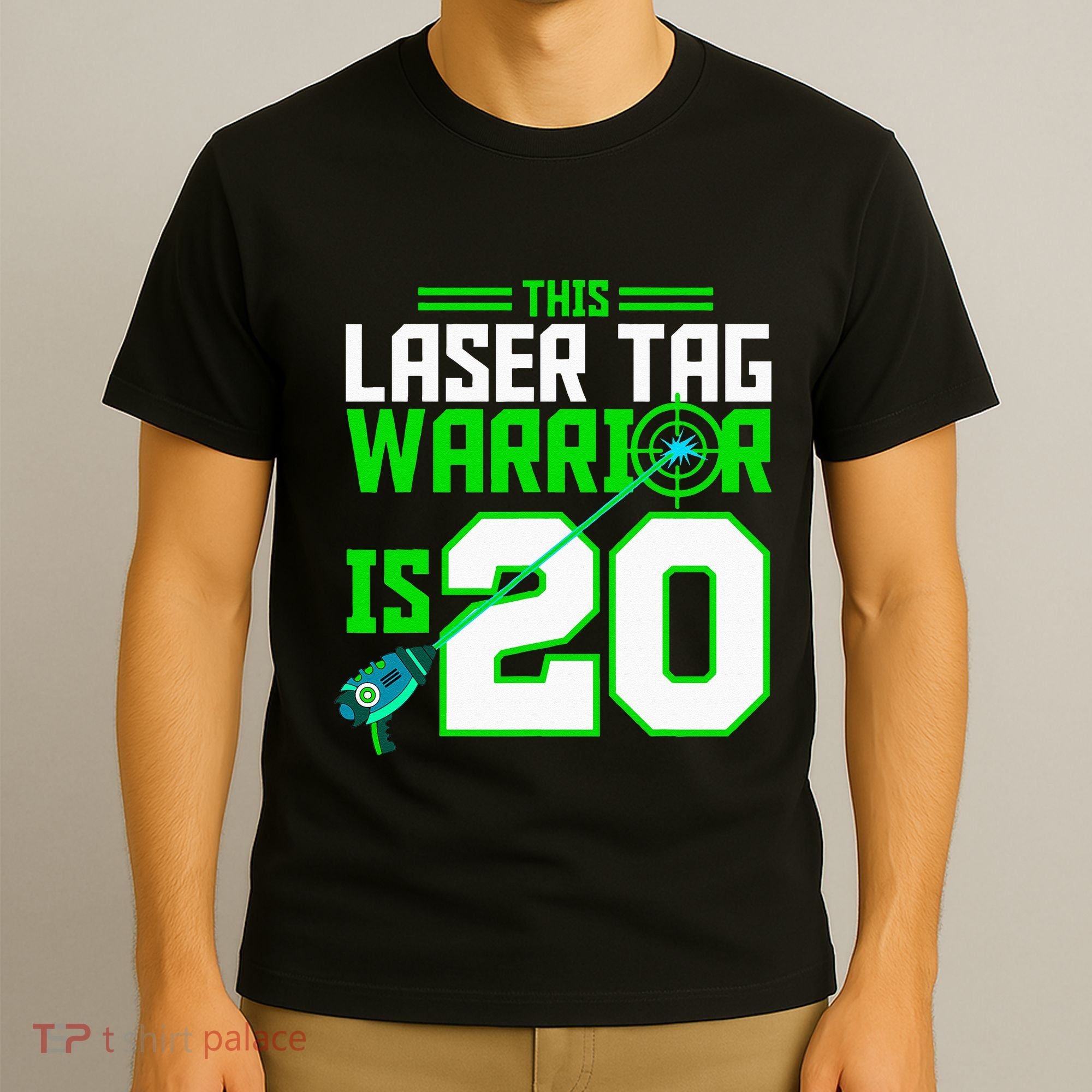 This Laser Tag Warrior Is 20 Gaming Birthday Party T-Shirt
