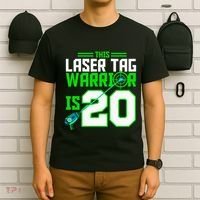 This Laser Tag Warrior Is 20 Gaming Birthday Party T-Shirt thumb 6