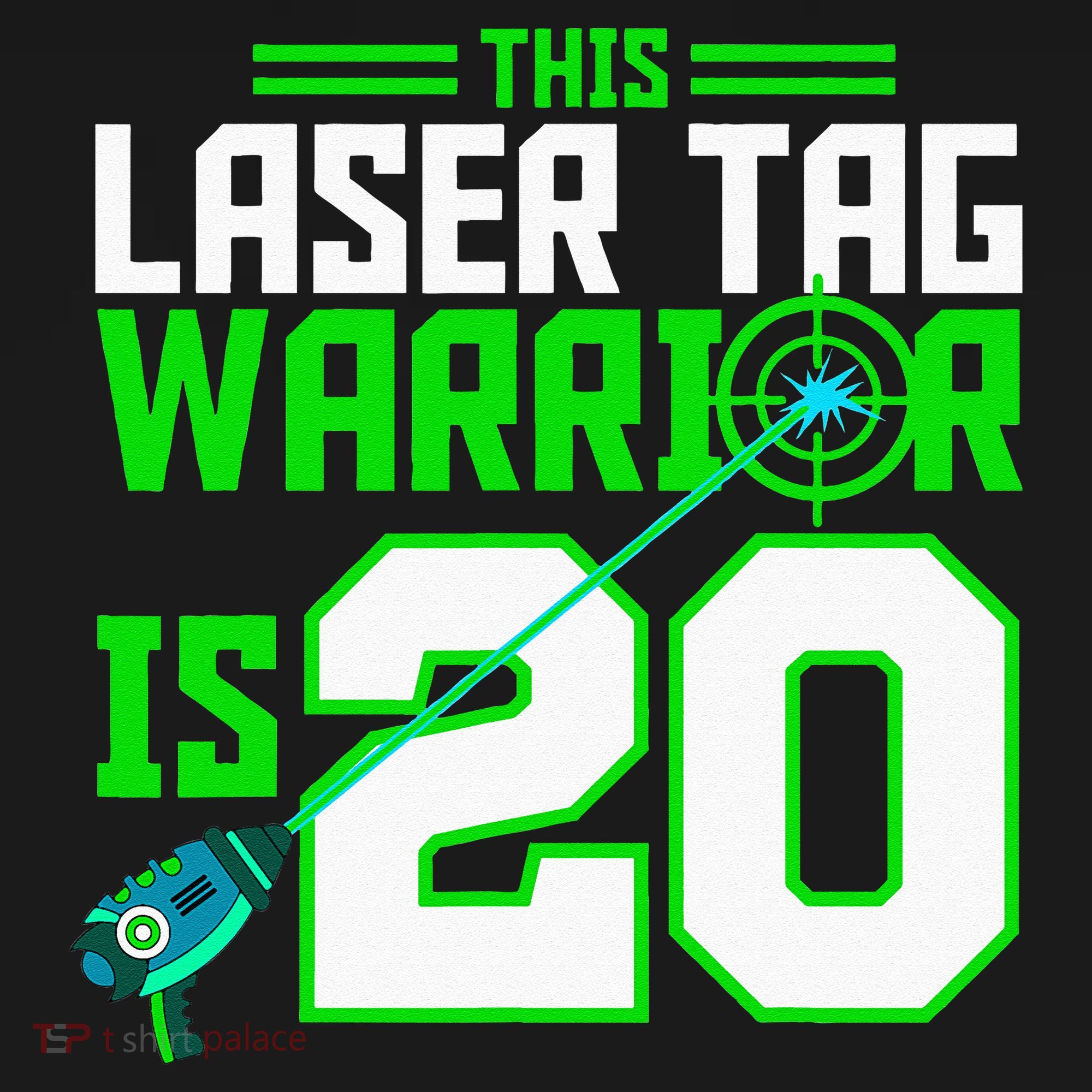 This Laser Tag Warrior Is 20 Gaming Birthday Party T-Shirt