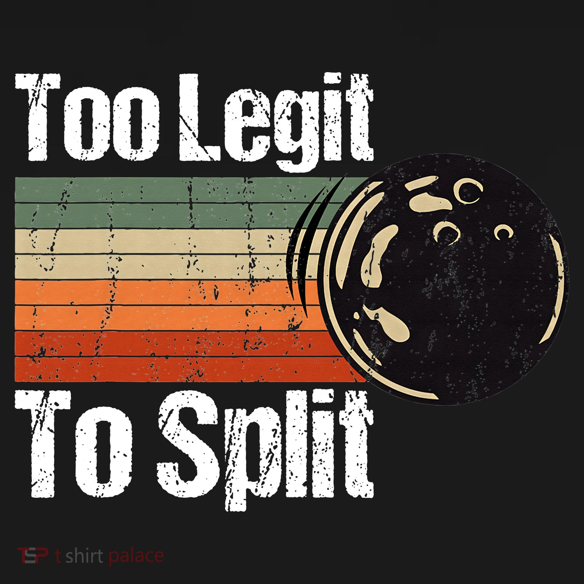 Too Legit To Split Funny Retro Bowling Team Unisex Blower Doggie Tank