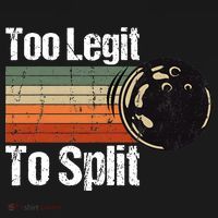 Too Legit To Split Funny Retro Bowling Team Unisex Blower USA-Made Doggie Bandana thumb 2