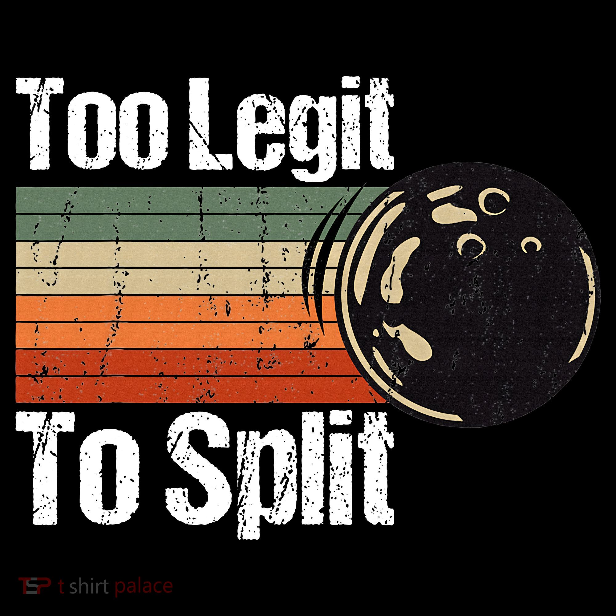 Too Legit To Split Funny Retro Bowling Team Unisex Blower Women's Hoodie