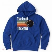 Too Legit To Split Funny Retro Bowling Team Unisex Blower Hoodie thumb 0