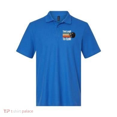 Too Legit To Split Funny Retro Bowling Team Unisex Blower Polo