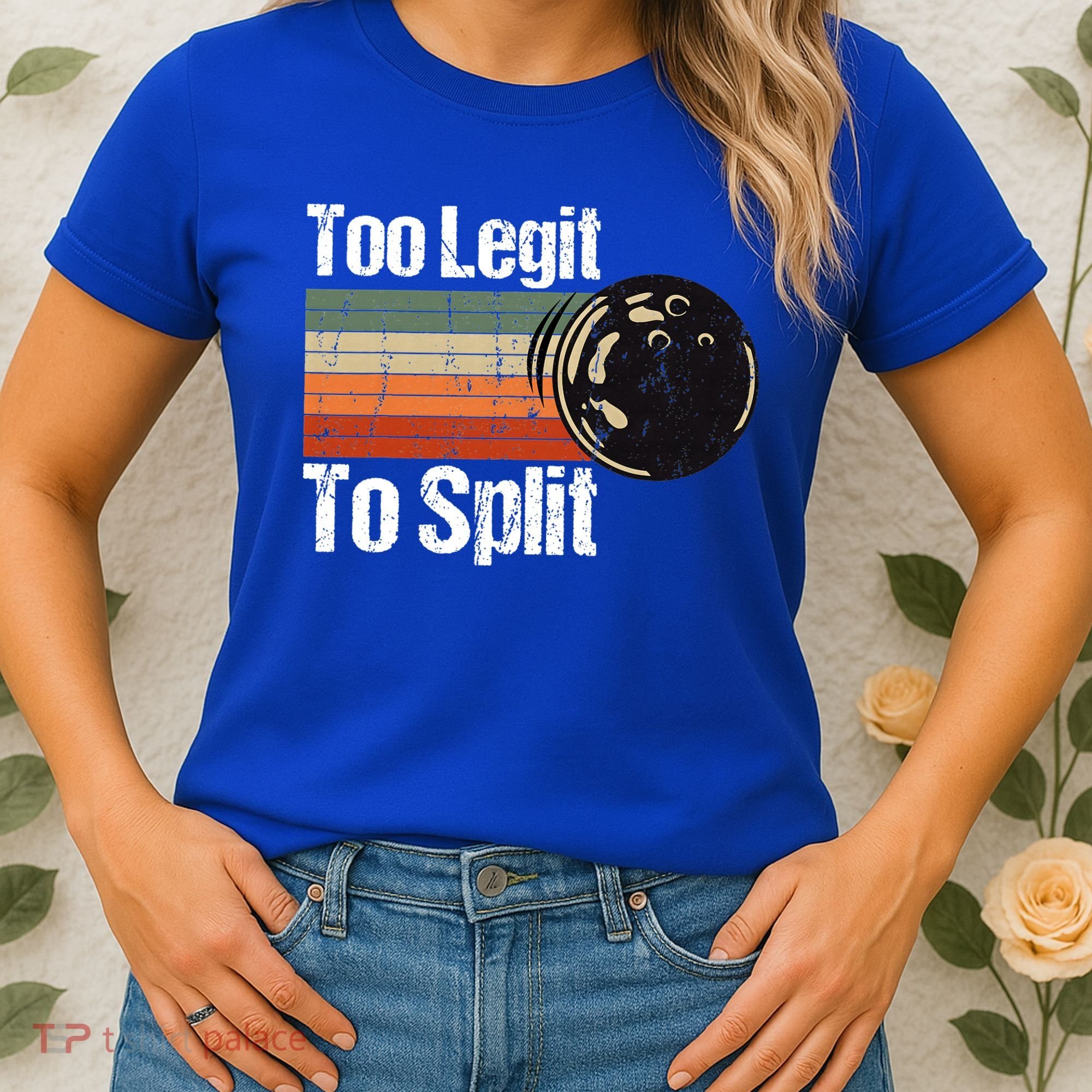 Too Legit To Split Funny Retro Bowling Team Unisex Blower Women's T-Shirt