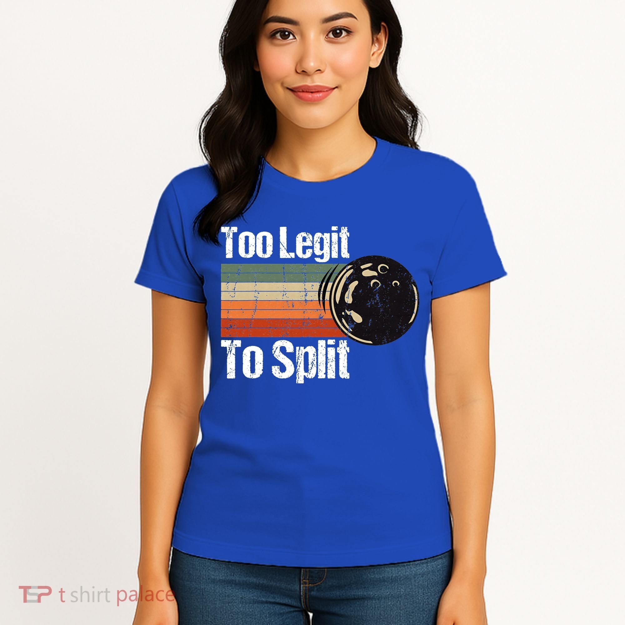 Too Legit To Split Funny Retro Bowling Team Unisex Blower Women's T-Shirt