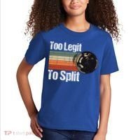 Too Legit To Split Funny Retro Bowling Team Unisex Blower Kids T-Shirt thumb 2