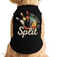 Too Legit To Split Retro Bowling Funny Bowler Bowling Team Doggie Tank thumb 0