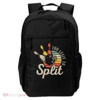 Too Legit To Split Retro Bowling Funny Bowler Bowling Team Backpack thumb 0
