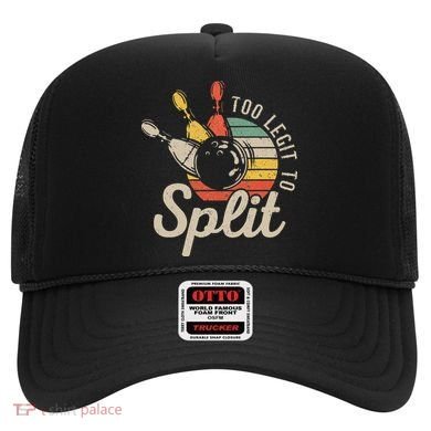 Too Legit To Split Retro Bowling Funny Bowler Bowling Team Hat