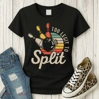 Too Legit To Split Retro Bowling Funny Bowler Bowling Team Women's T-Shirt thumb 3