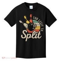 Too Legit To Split Retro Bowling Funny Bowler Bowling Team Kids T-Shirt thumb 0