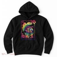 The Lovers Tarot Card Goth Tie Dye Kissing Lesbian Skeletons Hoodie thumb 0