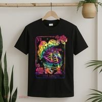 The Lovers Tarot Card Goth Tie Dye Kissing Lesbian Skeletons T-Shirt thumb 2