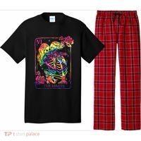 The Lovers Tarot Card Goth Tie Dye Kissing Lesbian Skeletons Pajama Set thumb 0