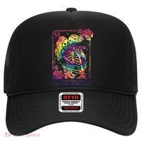 The Lovers Tarot Card Goth Tie Dye Kissing Lesbian Skeletons Hat thumb 0