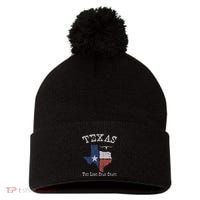 Texas Longhorn The Lone Star State DonT Mess With Pom Pom 12in Knit Beanie thumb 0