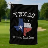 Texas Longhorn The Lone Star State DonT Mess With Golf Towel thumb 1