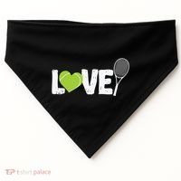 Tennis Love Tennis Racket Gift USA-Made Doggie Bandana thumb 0