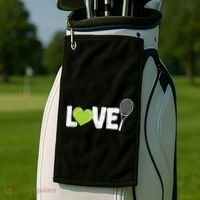 Tennis Love Tennis Racket Gift Golf Towel thumb 2