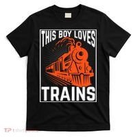 This  loves trains locomotives and wagon! boys train T-Shirt thumb 0