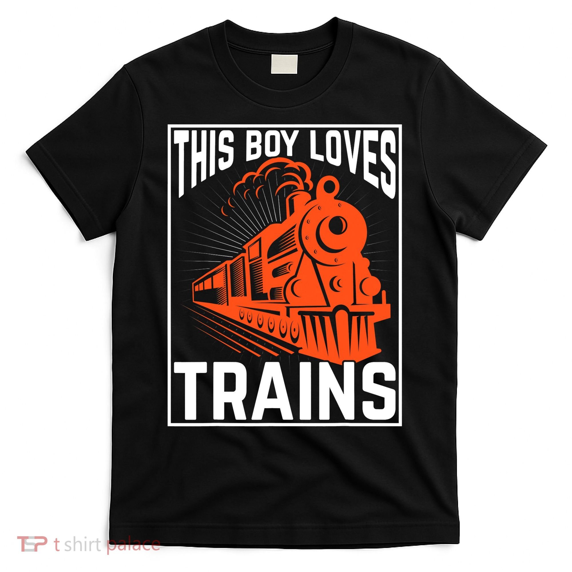 This  loves trains locomotives and wagon! boys train T-Shirt