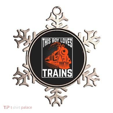 This  loves trains locomotives and wagon! boys train Ornament